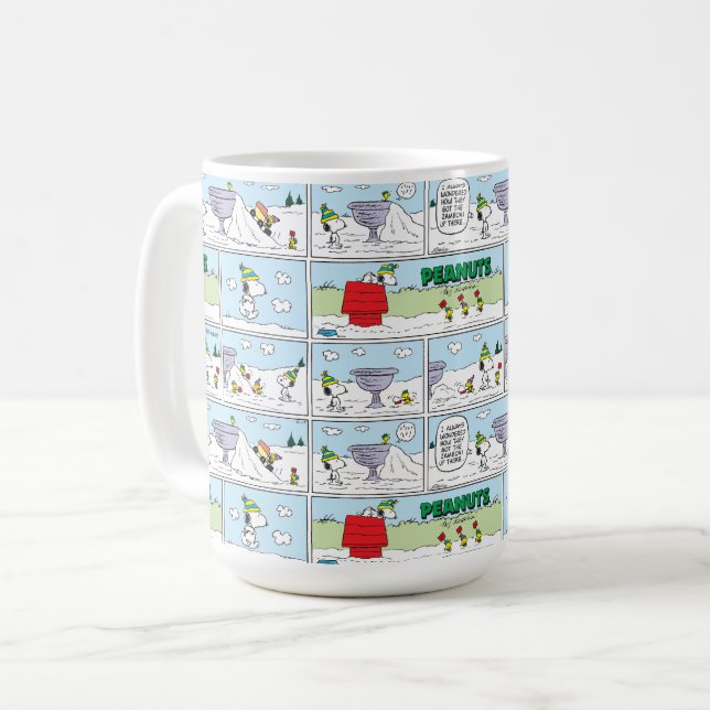 Snoopy & The Zamboni Crew Coffee Mug (Front Left)