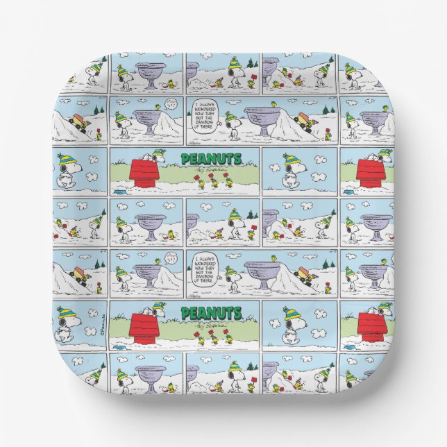 Snoopy & The Zamboni Crew Paper Plate (Front)