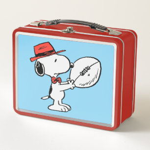 Snoopy Varsity Sports Football Metal Lunch Box