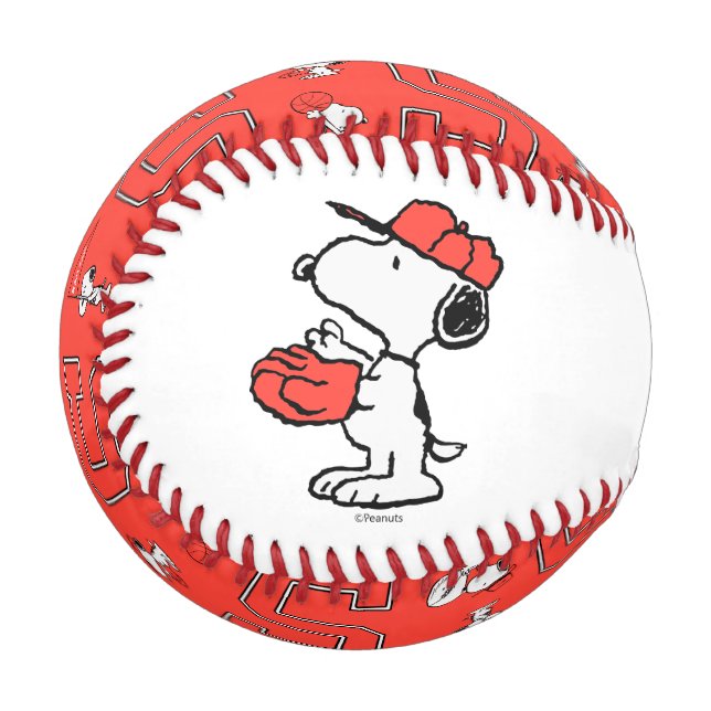 Snoopy Varsity Sports Pattern Baseball (Front Left)