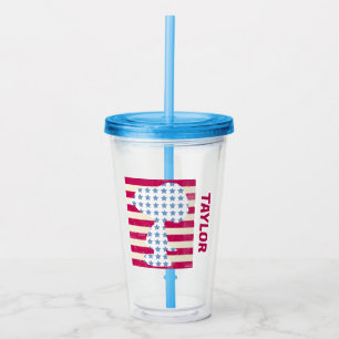 Snoopy Vintage Stars & Stripes Acrylic Tumbler