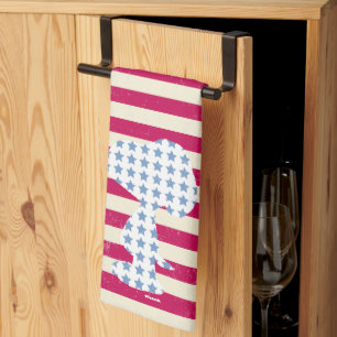 Snoopy Vintage Stars & Stripes Kitchen Towel