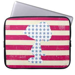 Snoopy Vintage Stars & Stripes Laptop Sleeve