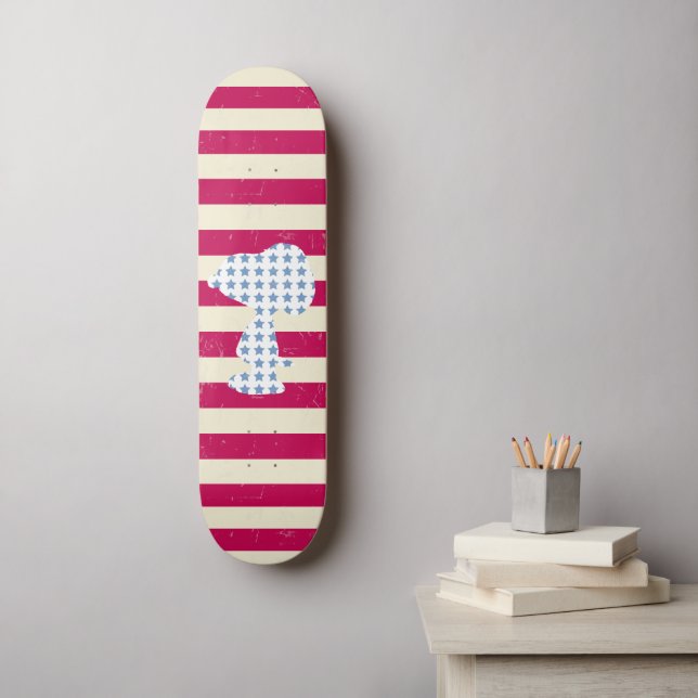 Snoopy Vintage Stars & Stripes Skateboard (Wall Art)