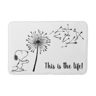 Snoopy With Dandelion Bath Mat