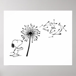 Snoopy With Dandelion Poster