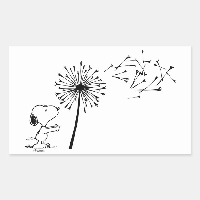 Snoopy With Dandelion Sticker (Front)