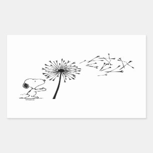 Snoopy With Dandelion Sticker