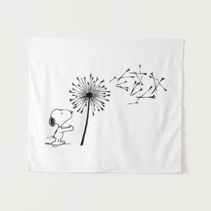 Snoopy With Dandelion Tapestry