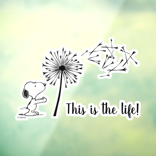 Snoopy With Dandelion Window Cling (Sheet 3)