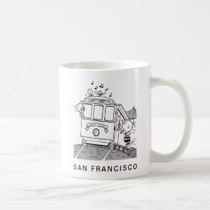 Snoopy, Woodstock, & Charlie Brown on a Trolley Coffee Mug
