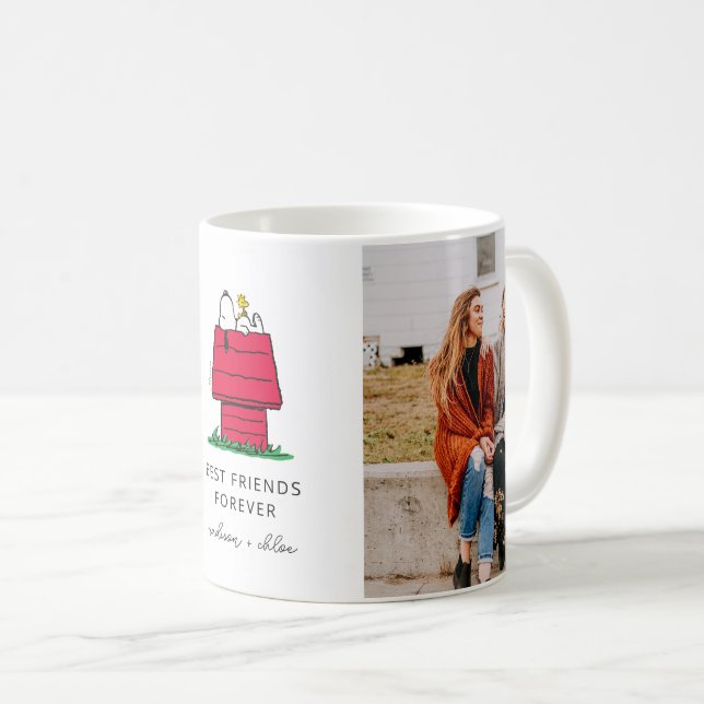 Snoopy & Woodstock Doghouse | Best Friends Photo Coffee Mug (Front Right)