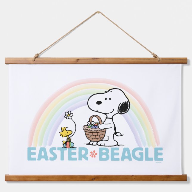 Snoopy & Woodstock - Easter Beagle Hanging Tapestry (Front)