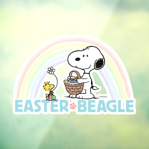 Snoopy & Woodstock - Easter Beagle Window Cling