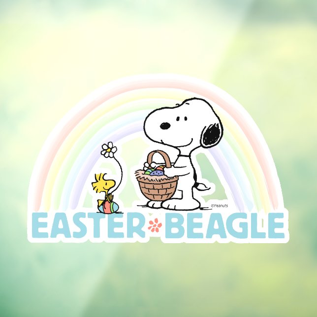 Snoopy & Woodstock - Easter Beagle Window Cling (Sheet 3)