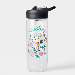 Snoopy & Woodstock Flower Hug Teacher Water Bottle