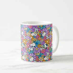 Snoopy & Woodstock Flower Pattern Coffee Mug