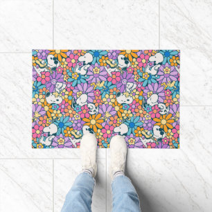 Snoopy & Woodstock Flower Pattern Doormat