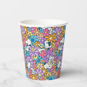 Snoopy & Woodstock Flower Pattern Paper Cups