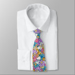 Snoopy & Woodstock Flower Pattern Tie<br><div class="desc">Check out this groovy Peanuts pattern featuring Snoopy and Woodstock.</div>