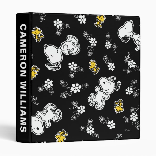 Snoopy & Woodstock Fun & Flowers Binder (Front/Spine)