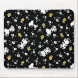 Snoopy & Woodstock Fun & Flowers Mouse Pad<br><div class="desc">Take a look at this super cute design featuring Snoopy & Woodstock stopping to smell the flowers.</div>
