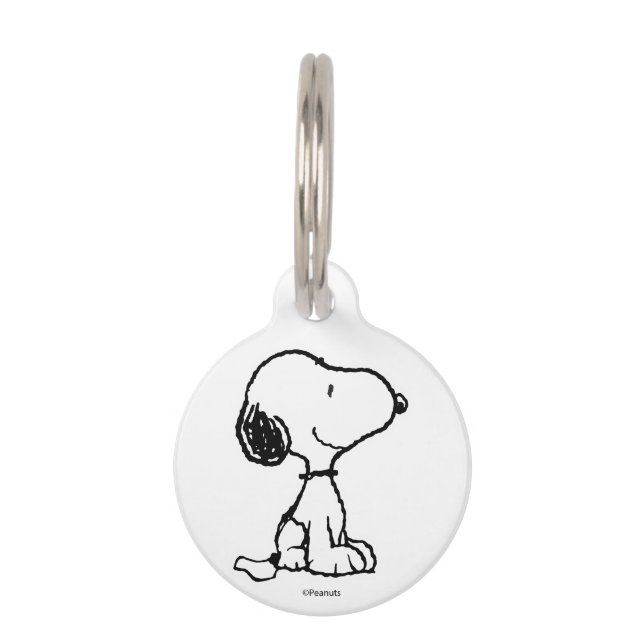 Snoopy & Woodstock Fun & Flowers Pet Tag (Front)