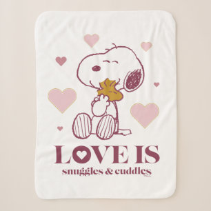 Snoopy & Woodstock Love is Snuggles & Cuddles Pet Sherpa Blanket