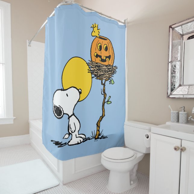 Snoopy & Woodstock Nest With Jack O' Lantern (In Situ)