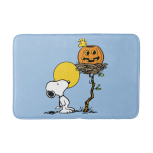 Snoopy & Woodstock Nest With Jack O' Lantern Bath Mat