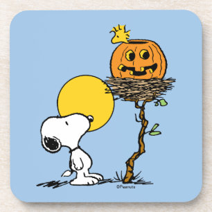 Snoopy & Woodstock Nest With Jack O' Lantern Coaster