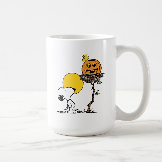 Snoopy & Woodstock Nest With Jack O' Lantern Coffee Mug (Right)