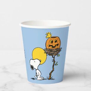Snoopy & Woodstock Nest With Jack O' Lantern Paper Cups