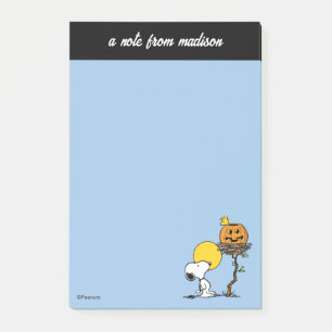 Snoopy & Woodstock Nest With Jack O' Lantern Post-it Notes