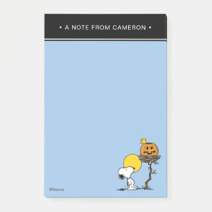 Snoopy & Woodstock Nest With Jack O' Lantern Post-it Notes