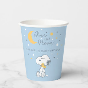 Snoopy & Woodstock   Over the Moon Baby Shower Pap Paper Cups