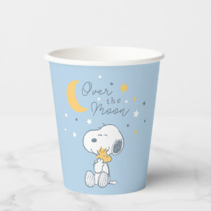 Snoopy & Woodstock   Over the Moon Baby Shower Pap Paper Cups