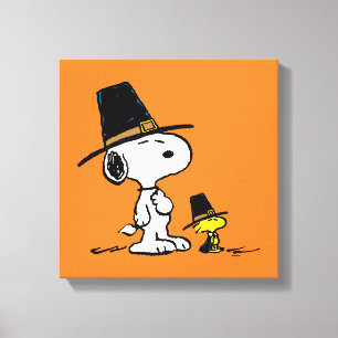 Snoopy & Woodstock Pilgrim Canvas Print