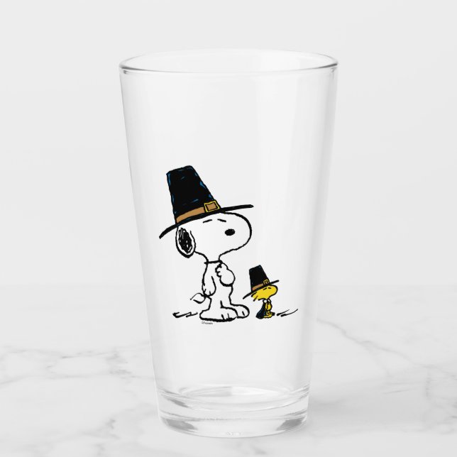 Snoopy & Woodstock Pilgrim Glass (Front)