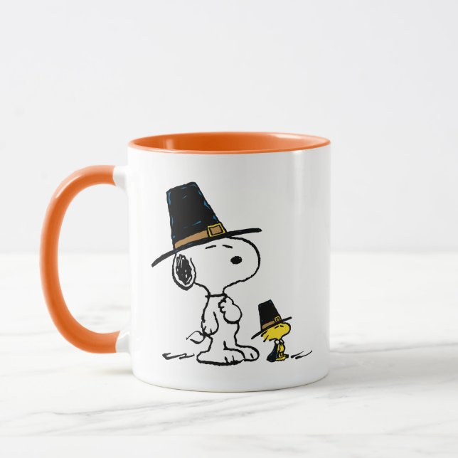 Snoopy & Woodstock Pilgrim Mug (Left)