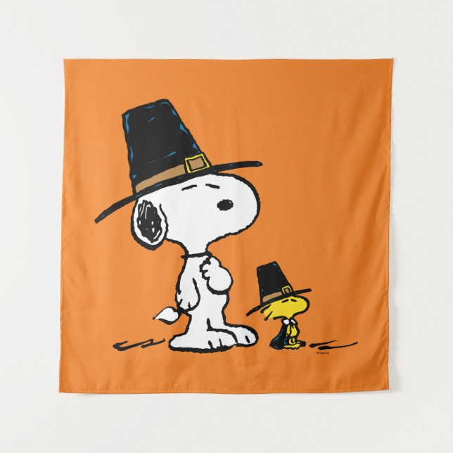 Snoopy & Woodstock Pilgrim Tapestry (Front)