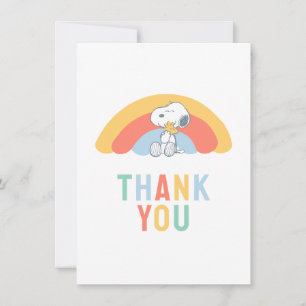 Snoopy & Woodstock Rainbow Baby Shower Thank You C