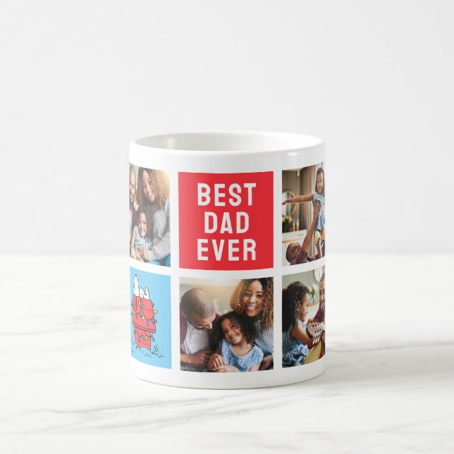Snoopy's Christmas Doghouse | Dad - Photo Collage Coffee Mug (Center)
