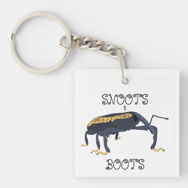 Snoots & Boots T-Shirt Keychain (Front)