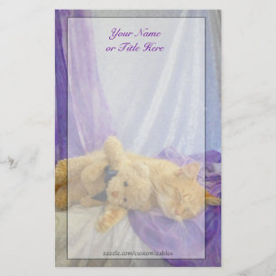 Snoozing Kitty Stationery