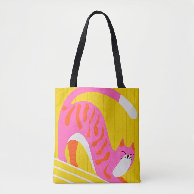 Snoozing Whiskers Tote Bag (Front)