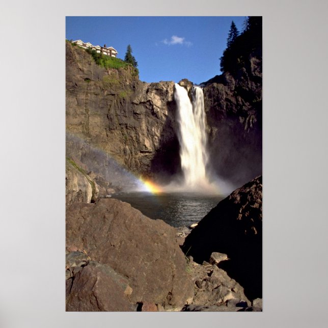 Snoqualmie Falls from below, Washington Poster (Front)