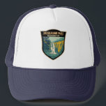 Snoqualmie Falls Washington Waterfall Vintage  Trucker Hat<br><div class="desc">Snoqualmie Falls vector art design. Located east of Seattle on the Snoqualmie River between Snoqualmie and Fall City,  Washington. It is one of Washington's most popular scenic attractions.</div>