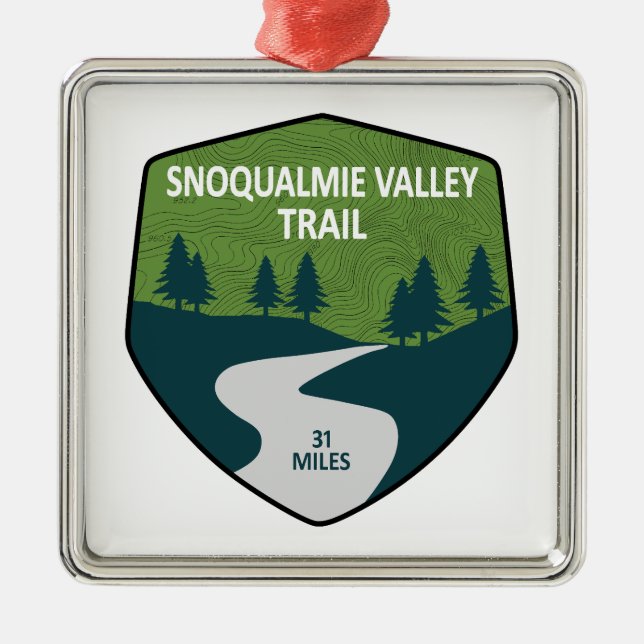 Snoqualmie Valley Trail Washington State Metal Ornament (Front)