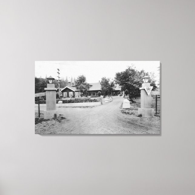 Snoqualmie, WA - Snoqualmie Falls Lodge Canvas Print (Front)